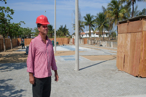 Magno Prisco, presidente da Fundação Municipal de Esportes, tme acompanhado as obras e diz que elas estão a todo vapor (Foto: Divulgação)