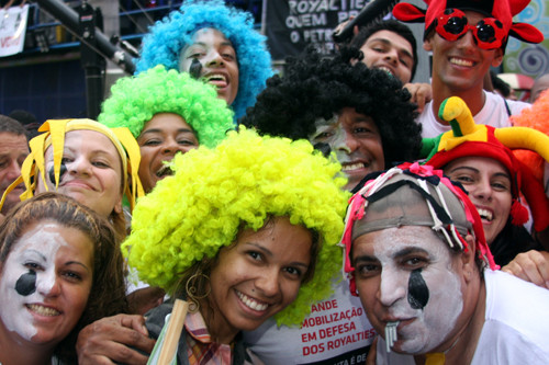 Os animadores foram caracterizados para o movimento (Foto: César Ferreira)