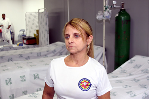 Supervisora de eventos da secretaria de Saúde, Vera Benzi, diz que o trabalho foi tranquilo (Foto: César Ferreira)