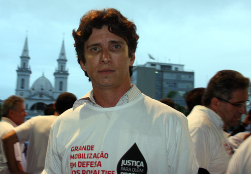 Michal Robby veio da Alemanha para participar do ato (Foto: Gerson Gomes)