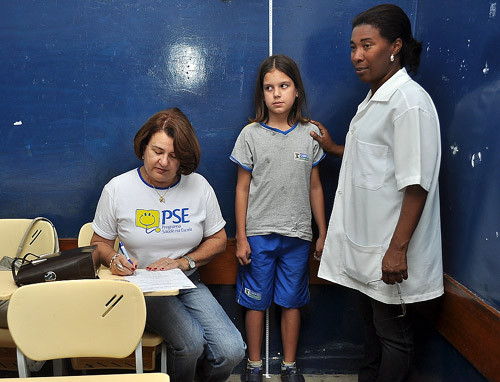 A 23ª ação coletiva da Estação PSE foi realizada nesta terça (23) na Escola Municipal Albertina Azeredo Venâncio, em Travessão (Foto: Marcelo Esquef)