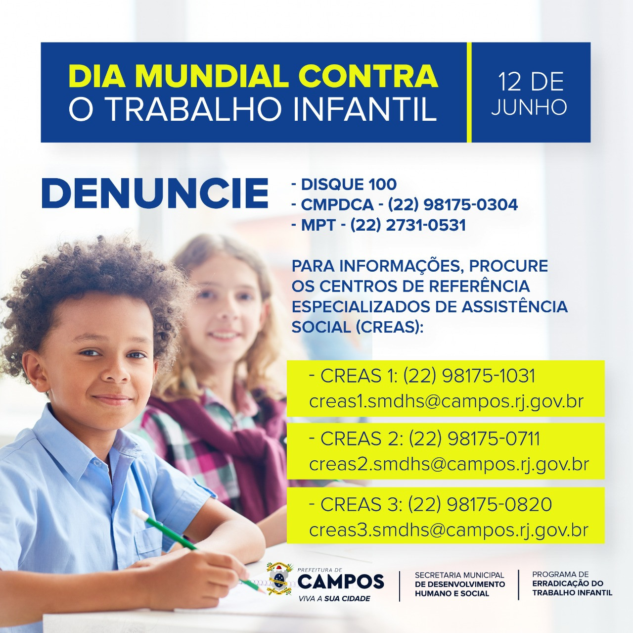 Dia Mundial Contra o Trabalho Infantil: Número de crianças vítimas de  trabalho infantil aumenta e CRESS destaca importância de enfrentamento -  CRESS-PR