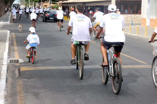 Passeio ciclístico faz parte da comemoração de aniversário da cidade (Foto: Check)