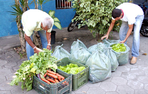 A secretaria municipal de Agricultura e Pesca entrega na manhã desta quarta-feira (1º), olerículas produzidas em unidades do Programa Hortas Comunitárias e no Centro Integrado de Produção Agrícola (Foto: Divulgação)