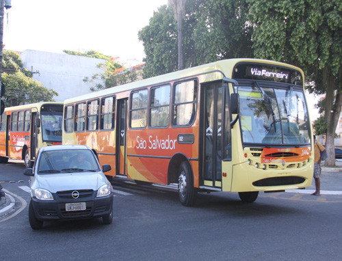 Os ônibus novos da São Salvador vão fazer a linha Parque Nova Brasília (Foto: Roberto Joia)