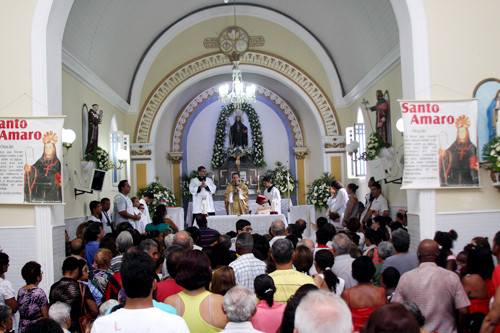 A tradicional Festa de Santo Amaro iniciou na última sexta-feira (06) com o novenário na Igreja Matriz (Foto: Gerson Gomes)