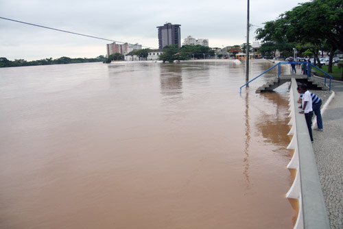 Na medição realizada na manhã desta sexta-feira (03) a cota do volume de água registrada foi de 8,97 metros (Foto: Antônio Leudo)