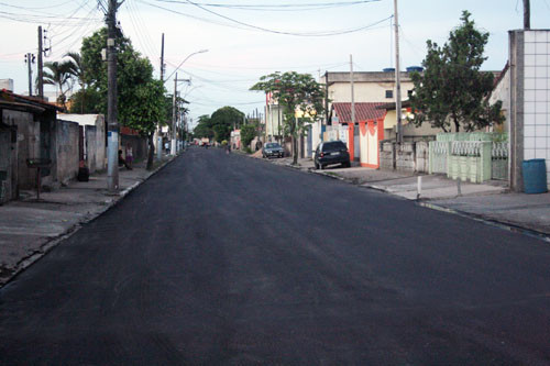 As obras na Rua Espírito Santo foram concluídas nesta quarta-feira (Foto: Antônio Leudo)