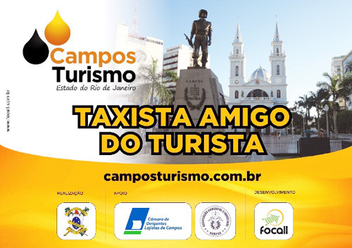 A partir do mês de julho, os turistas que visitarem o município de Campos já vão poder contar com taxistas especialmente treinados para dar informações (Foto: Divulgação)