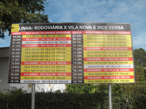 O apelo dos moradores foi feito no último mês de junho e esta semana uma placa foi colocada no ponto principal de Vila de Palha, onde os coletivos devem circular (Foto: Secom)