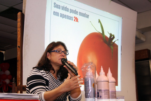 A enfermeira Mara Blanc falou sobre ?Curativos de feridas crônicas - o que precisamos saber?? (Foto: César Ferreira)