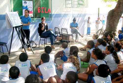 Na semana passada, o projeto esteve na Escola Municipal Marlene Henriques, na Estrada de Brejo Grande, no Jardim Aeroporto (Foto: Divulgação)