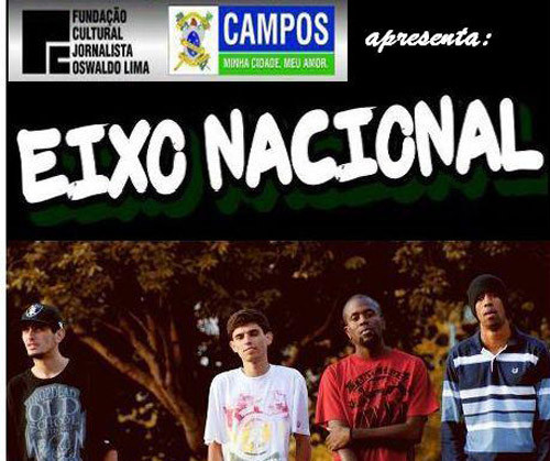 A Banda de Rock Eixo Nacional se apresentará na sexta-feira (28), às 19h (Foto: Divulgação)