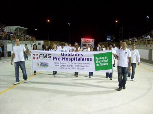 A Fundação Municipal da Saúde também presente (Foto: Secom)