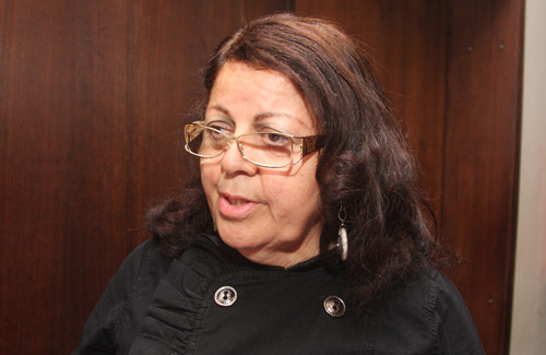 a presidente do Comdim, Margarida Estela Mendes, fala sobre o fórum de eleição que vão compor o conselho (Foto: Secom)