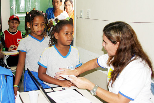 Recentemente o PSE esteve na Escola Branca Pessanha (Foto: Check)