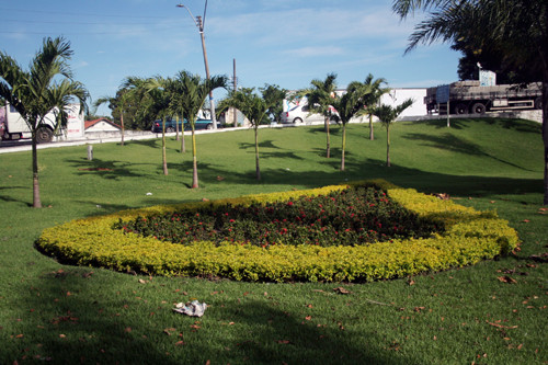 As praças e os canteiros da cidade continuam recebendo o projeto de paisagismo (Foto: secom)