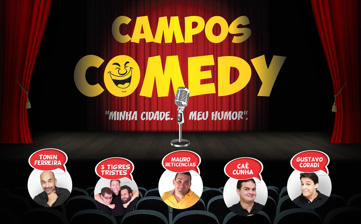 O espetáculo ?Campos Comedy? reúne humoristas da cidade (Foto: Divulgação)