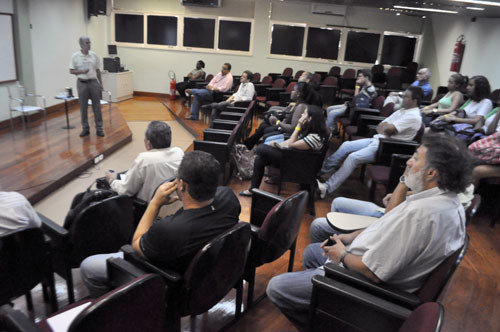 A palestra aconteceu no auditório do IFF (Foto: Rodolfo Lins)