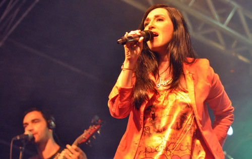 Aline Brasil na Festa de Santo Amaro (Foto: Rodolfo Lins)