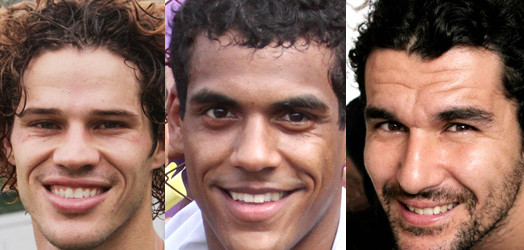 Os atores José Loreto , Marcello Melo e Nicolai Siri integram a equipe, para o delírio das fãs (Foto: Divulgação)