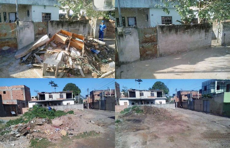 O mutirão da limpeza percorre semanalmente diversos bairros (Foto: Secom)