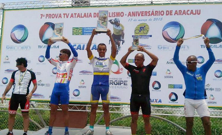 O ciclista Afonso Celso Pacheco da Silva conquistou na cidade de Aracaju, capital do Sergipe, a sétima edição da Prova TV Atalaia de Ciclismo (Foto: Divulgação)