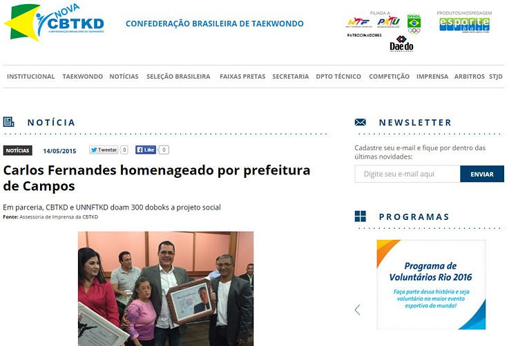 O projeto de propagação do taekwondo em Campos, conta com o apoio da Fundação Municipal de Esportes e atende cerca de 600 crianças (Foto: Divulgação)