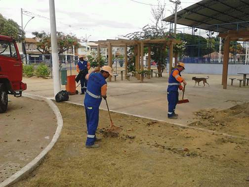 O Parque Presidente Vargas é um dos bairros da margem direita do Rio Paraíba que estão recebendo, nesta quinta-feira, as equipes da Secretaria de Limpeza Pública, Praças e Jardins (Foto: Divulgação)