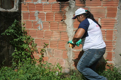 O trabalho de combate à dengue é permanente no município (Foto: Francisco Isabel)