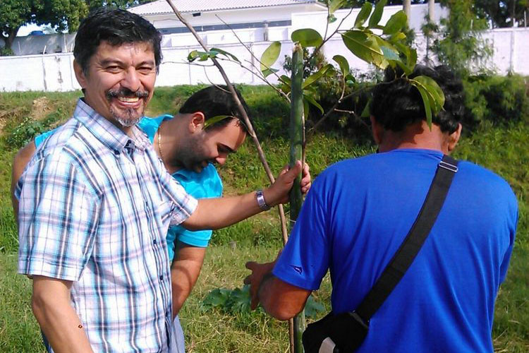 Mais 20 mudas de árvores frutíferas e nativas foram plantadas nas Avenidas José Alves de Azevedo e na 15 de Novembro (Foto: Divulgação)