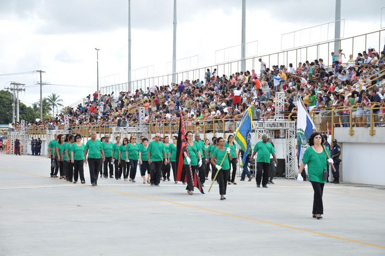 A participação dos idosos no desfile de 7 de setembro, no Cepop, faz parte da programação do Mês do Idoso (Foto: Superintendência de Comunicação)