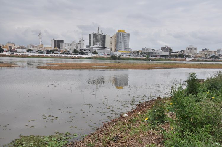 Na medição realizada na manhã desta quarta-feira, o índice foi de 4,70 metros, quando  a cota ideal para este período é de 5,8 metros (Foto: Antônio Leudo)