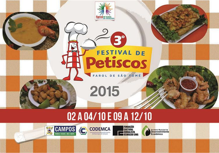 A programação do 3º Festival de Petiscos do Farol de São Tomé prosseguirá neste final de semana, já na sexta-feira, a partir das 16h (Foto: Divulgação)