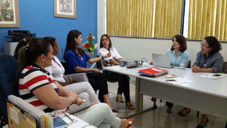 A reunião contou com a participação de profissionais das áreas médica e de enfermagem do Hemocentro e da médica do grupo de coagulopatias do Hemorio, Ana Paula Marques (Foto: Divulgação)
