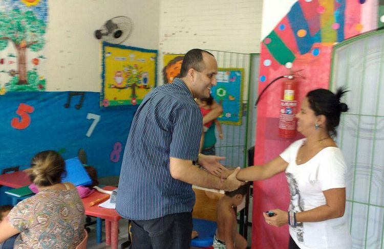 A Escola Municipal Manoel Coelho, em Goitacazes, e a Creche Escola Desembargador Sebastião Amaro da Silva Machado, em Tocos, receberam a equipe do Projeto Secretaria Itinerante, nesta sexta-feira (Foto: Divulgação)