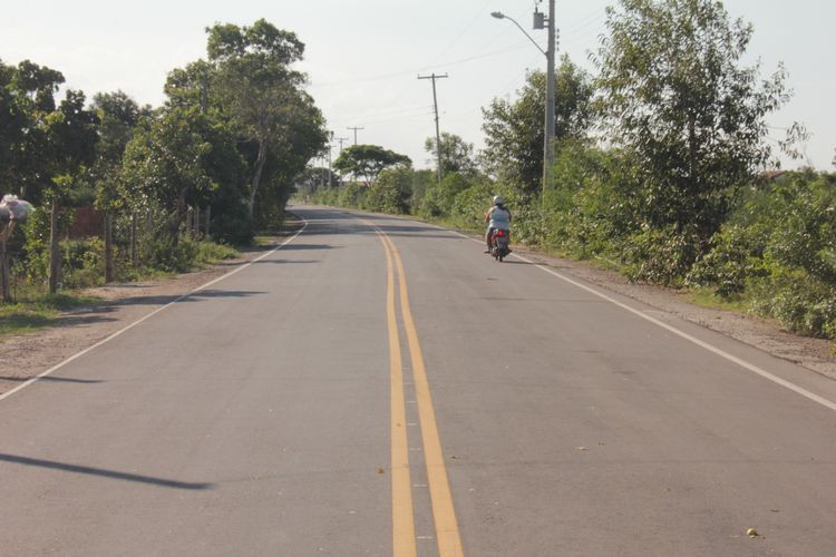 O asfaltamento da Estrada de Correnteza foi inaugurada em 2014 (Foto: Superintendência de Comunicação)