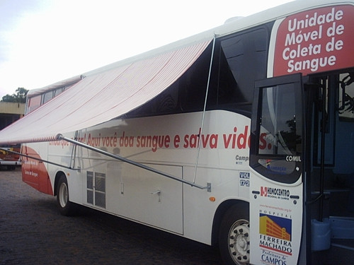 O ônibus estará recebendo doadores das 8h30 às 15h, na Praça São Salvador (Foto: Superintendência de Comunicação)